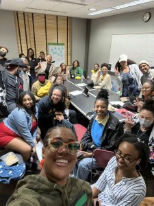 Group participants take a selfie